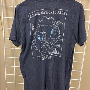 Acadia National Park Maine Short Sleeve T-shirt Size Large. 52/48 Cotton/Poly.